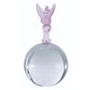 Image 3 : A Pink Tinker Bell on Globe Crystal Figurine.