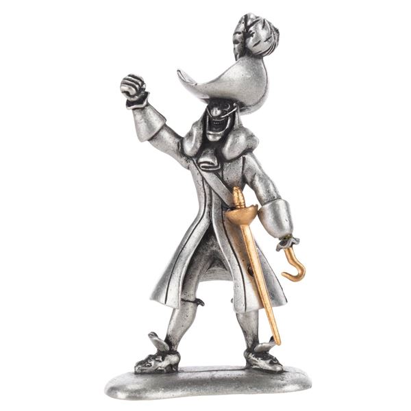 A Disney Catalog Captain Hook Pewter Sculpture.