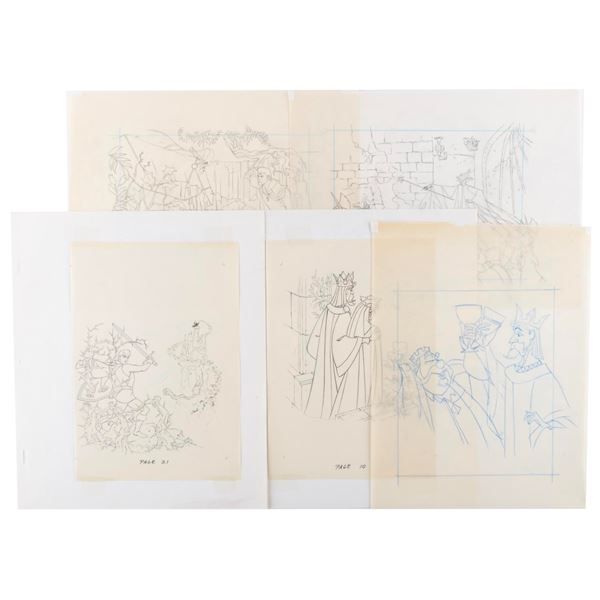 A Collection of "Sleeping Beauty" Book Drawings.