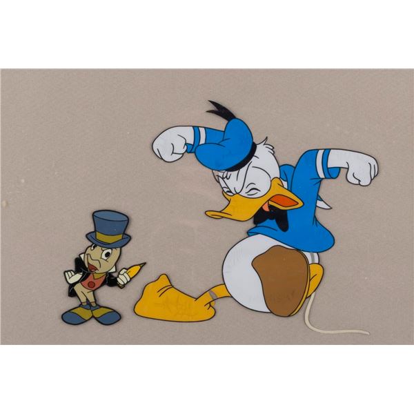A Donald Duck and Jiminy Cricket Cel.