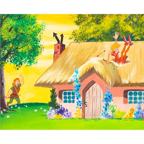 An Original "The Sword in the Stone" Book Painting.