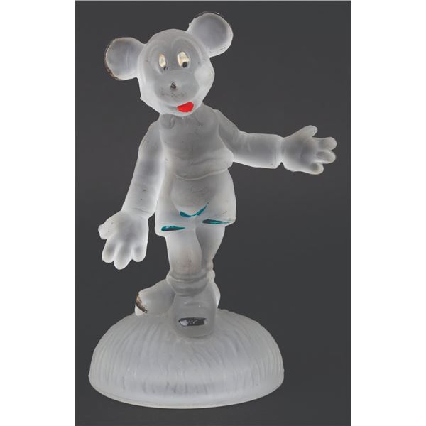 A Glass Mickey Mouse Figurine.