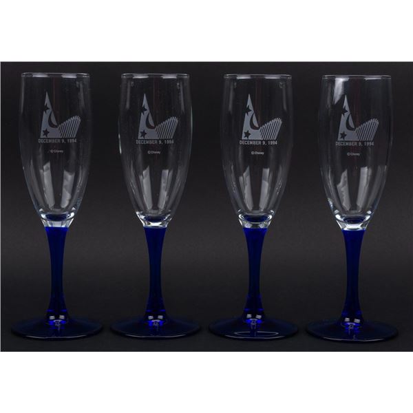 A Walt Disney Animation Building Grand Opening Set of Champagne Flutes.