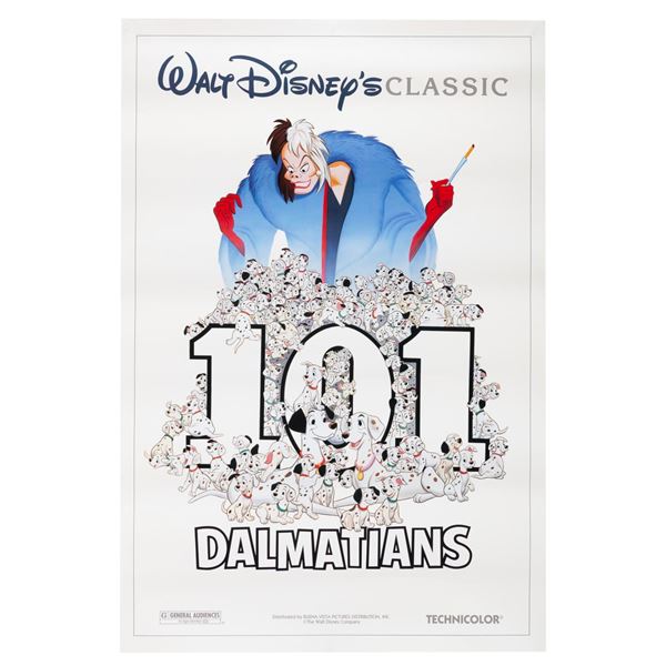 A "101 Dalmatians" 1985 Re-Release One-Sheet.