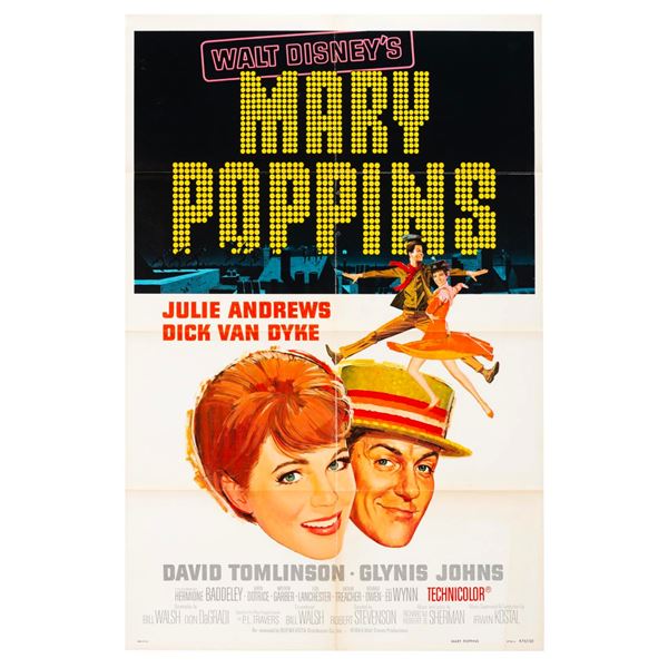 A "Mary Poppins" Re-Release Style-A One-Sheet.