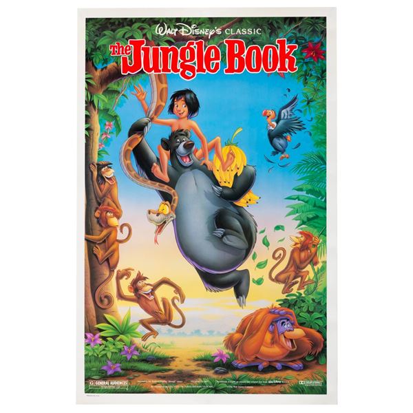 A "The Jungle Book" 1990 Re-Release One-Sheet.