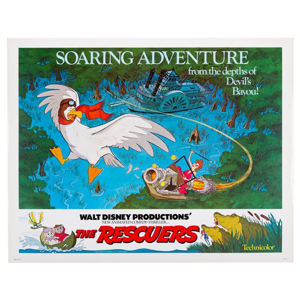 A "The Rescuers" Half-Sheet Poster.