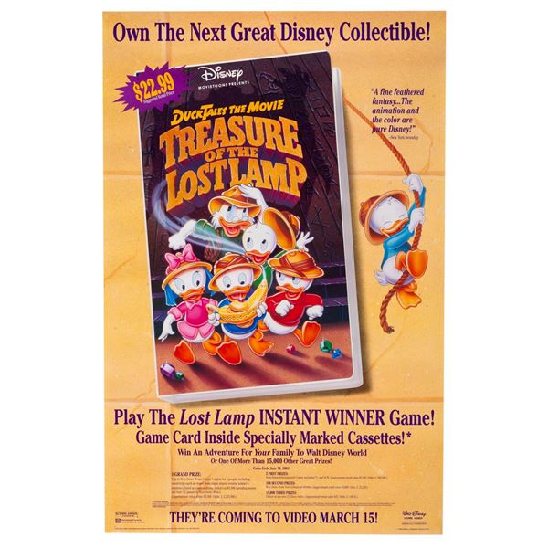 A "Ducktales The Movie Treasure of the Lost Lamp" Video Poster.