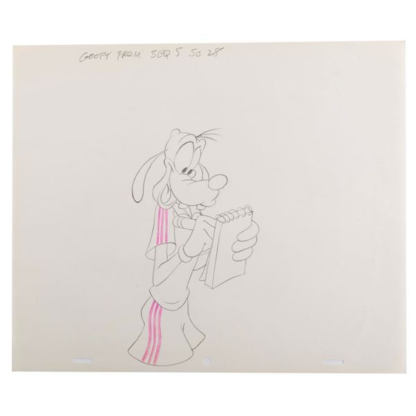 An Original Production Drawing of Goofy.