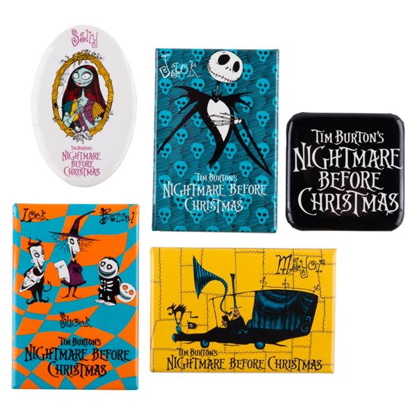 A Set of Early "Nightmare Before Christmas" Buttons.