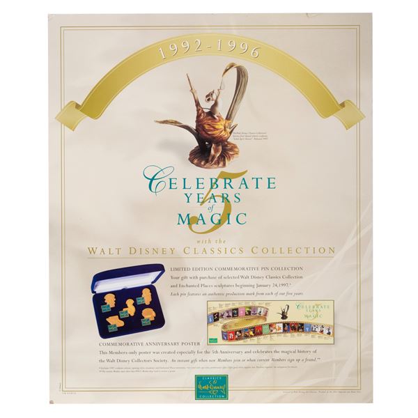 A WDCC Celebrate 5 Years of Magic Display.