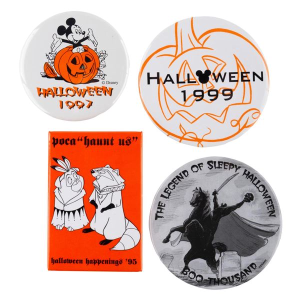 A Set of Disney Studio Halloween Buttons.