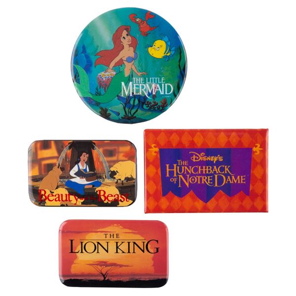 A Set of Four Walt Disney Studio Film Buttons.