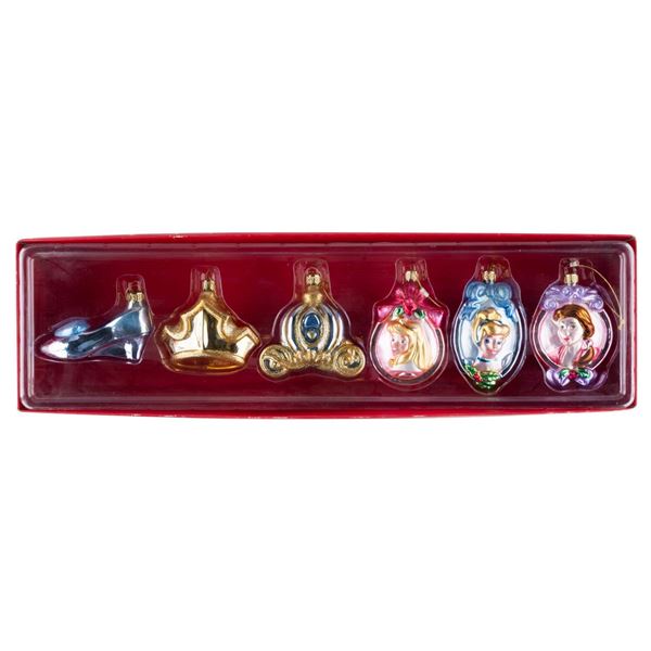 A Set of Disney Princess Glass Ornaments.