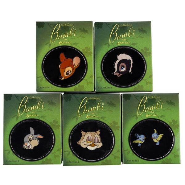 A Set of "Bambi" 60th Year Pins.