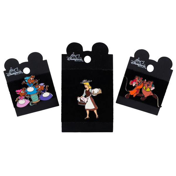 A Trio of "Cinderella" and Mice Pins.