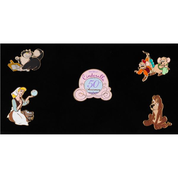 A WDCC "Cinderella" 50th Anniversary Pin Set.