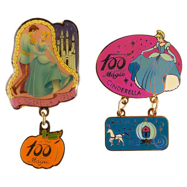 A Pair of "Cinderella" 100 Years of Magic Pins.