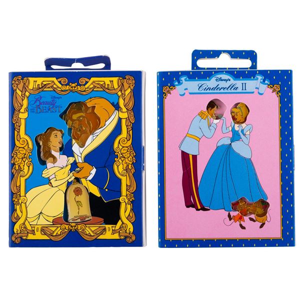 Two Storybook Pin Sets of "Beauty and the Beast" and "Cinderella II."