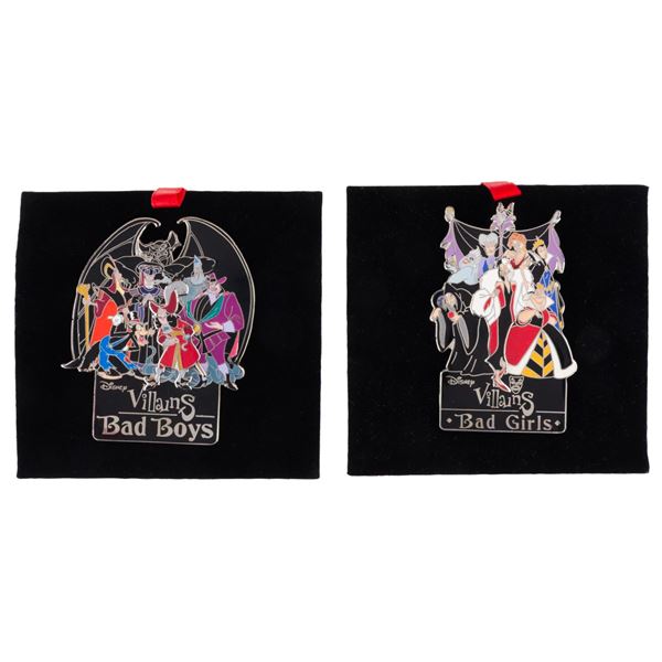 A Pair of Disney Villains Bad Boys & Bad Girls Pins.