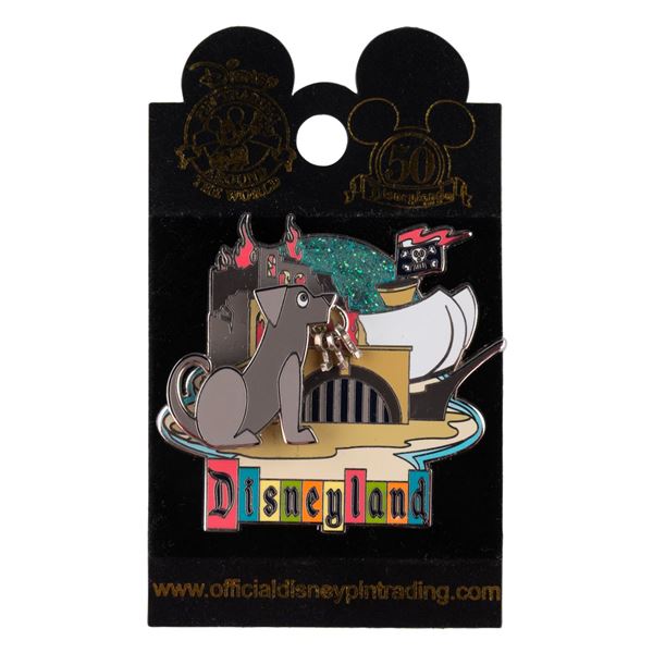 A Disneyland 50th Anniversary Pirates of the Caribbean Pin.