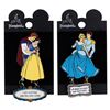 Image 1 : A Pair of Snow White and Cinderella Dancing with Princes Dangle Pins.
