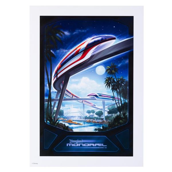 A Disneyland Monorail Print.