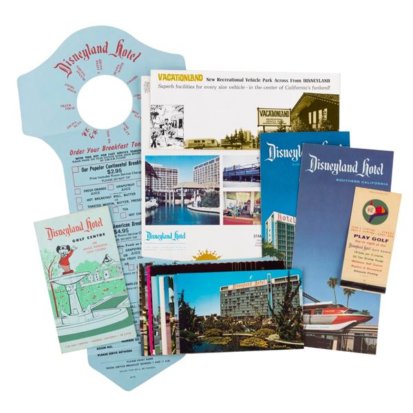 A Collection of Disneyland Hotel Paper Souvenirs.