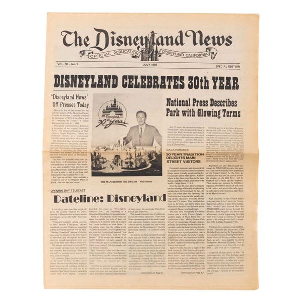 The Disneyland News 30th Anniversary Issue.