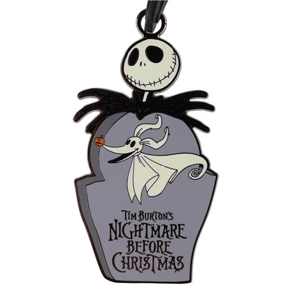 A Haunted Mansion Holiday Jack and Zero Lanyard.