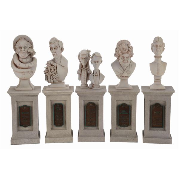 A Haunted Mansion 45th Anniversary Dread Family Busts Set.