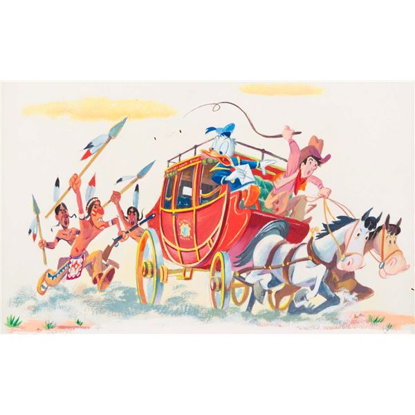 Original Donald Duck Goes to Disneyland Book Art.