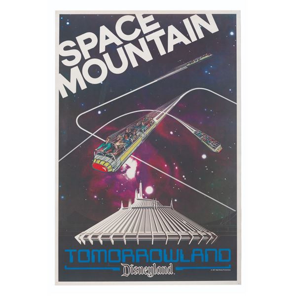 A  1977 Tomorrowland Space Mountain Poster.