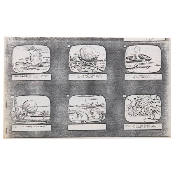 A 22-Page Xeroxed Storyboard for "Journey To Tomorrow: Destination-Careers" with Donald Duck.