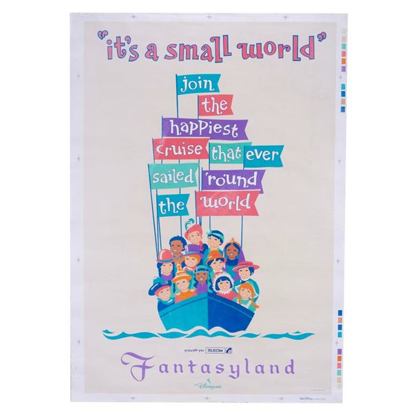 A Euro Disneyland It's a Small World Attraction Poster.
