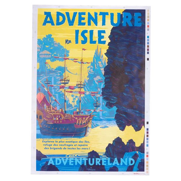A Euro Disneyland Adventure Isle Attraction Poster.