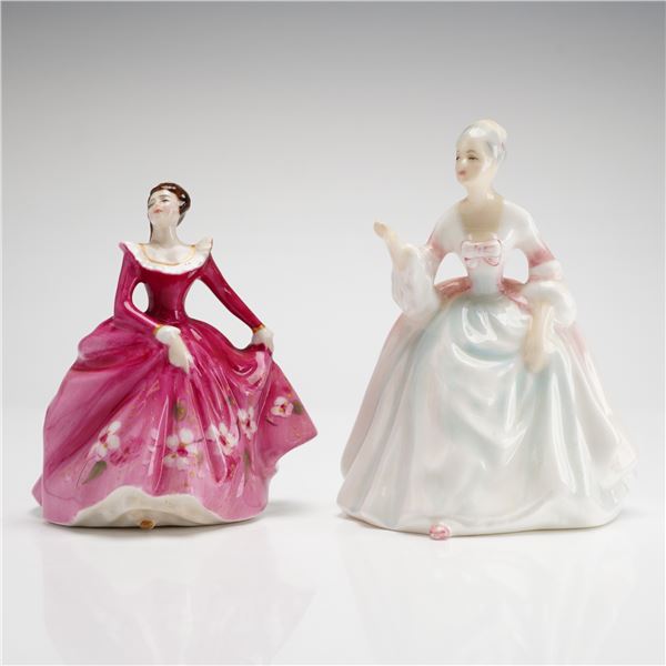Two Royal Doulton Mini Figurines Fragrance HN3250 & Diana HN3310