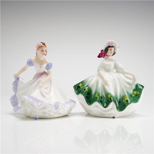 Two Royal Doulton Mini Figurines Sunday Best HN3218 & Ninette HN3215