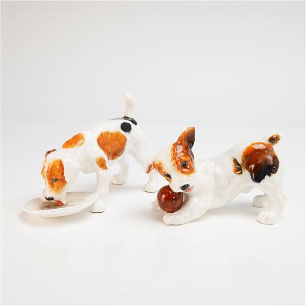 2pc Royal Doulton Porcelain Terrier Dog Figurines
