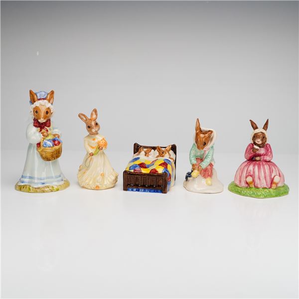 5pc Royal Doulton Bunnykins Porcelain Figurines