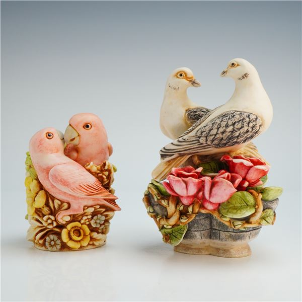 2pc Harmony Kingdom Trinket Boxes, Love Nest and Love & Peace