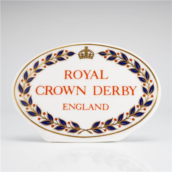Royal Crown Derby Dealer Display Plaque