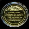 Image 2 : .75oz Franklin Mint PR70 DCAM 24k plated Sterling Silver Round History of the American Presidency A.