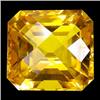Image 1 : 50.70ct Emerald Checker Cut Golden Yellow Citrine  (GEM-17384)