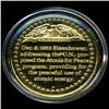 Image 2 : .75oz Franklin Mint PR70 DCAM 24k plated Sterling Silver Round History of the American Presidency D.