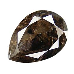 5.55ct Giant Chocolate Brown Pear Diamond (GEM-16165)