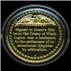 Image 2 : .75oz Franklin Mint PR70 DCAM 24k plated Sterling Silver Round History of the American Presidency U.