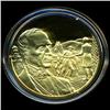 Image 1 : .75oz Franklin Mint PR70 DCAM 24k plated Sterling Silver Round History of the American Presidency J.