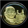 Image 1 : .75oz Franklin Mint PR70 DCAM 24k plated Sterling Silver Round History of the American Presidency T.