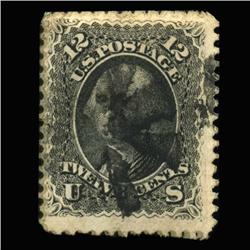 1861 RARE US 12c Washington Postal Stamp Better Grade (STM-0218)